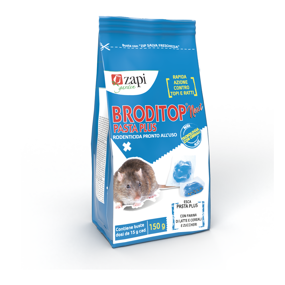 Esca rodenticida per topi in pasta plus,pronta all'uso,150g