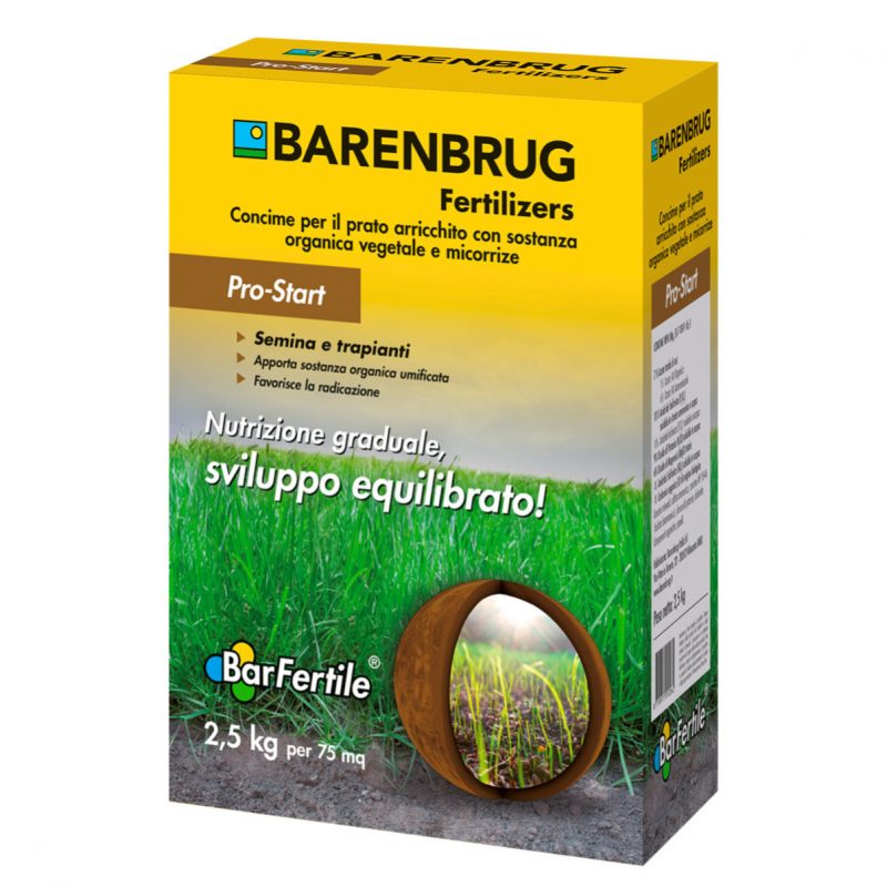 Concime per il prato 2,5 kg Barenbrug,barfertile,pro-start,Nitrophoska (MG) 7-18-19 (8)