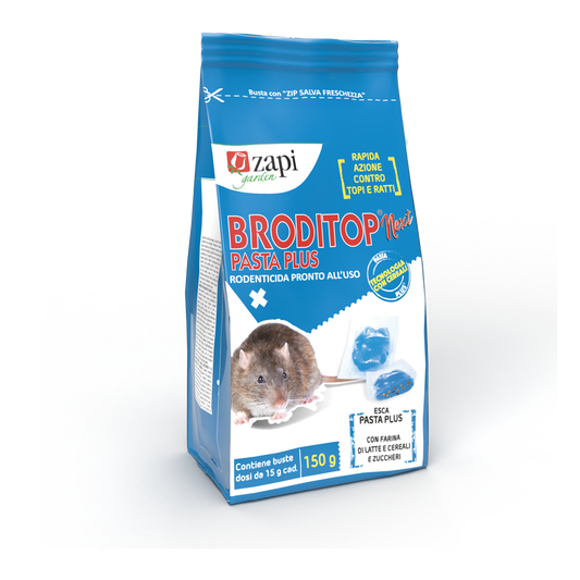 Esca rodenticida per topi in pasta plus,pronta all'uso,150g