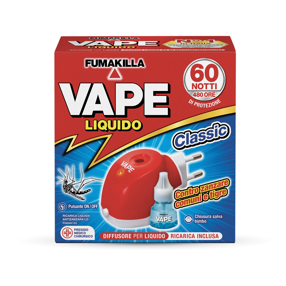 Elettro emanatore Liquido Classic con Ricarica Liquida 60 Notti 30ml