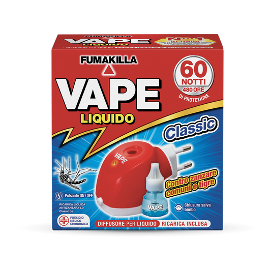 Elettro emanatore Liquido Classic con Ricarica Liquida 60 Notti 30ml